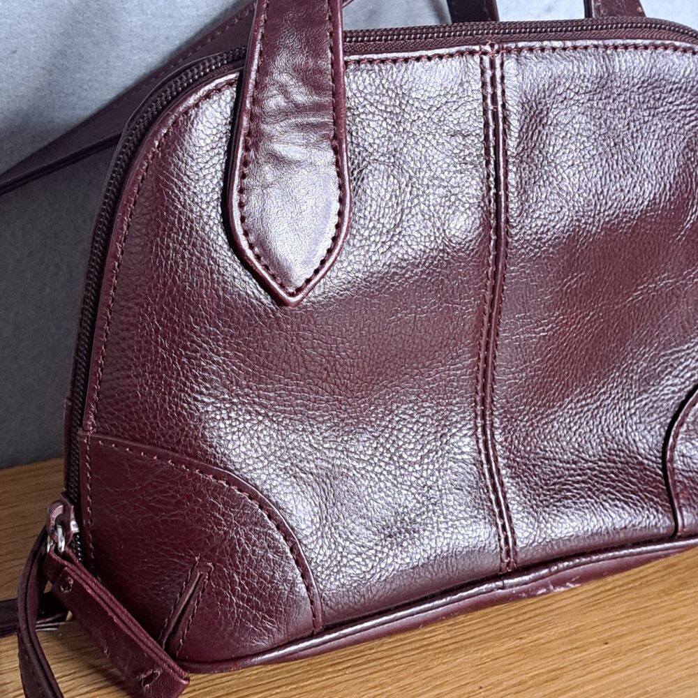 Latico Burgundy Leather Crossbody Bag - Picture 15 of 15